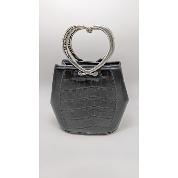 Brighton Black Corazon Mini-Tote Bag with Heart Handles - Picture 3 of 6